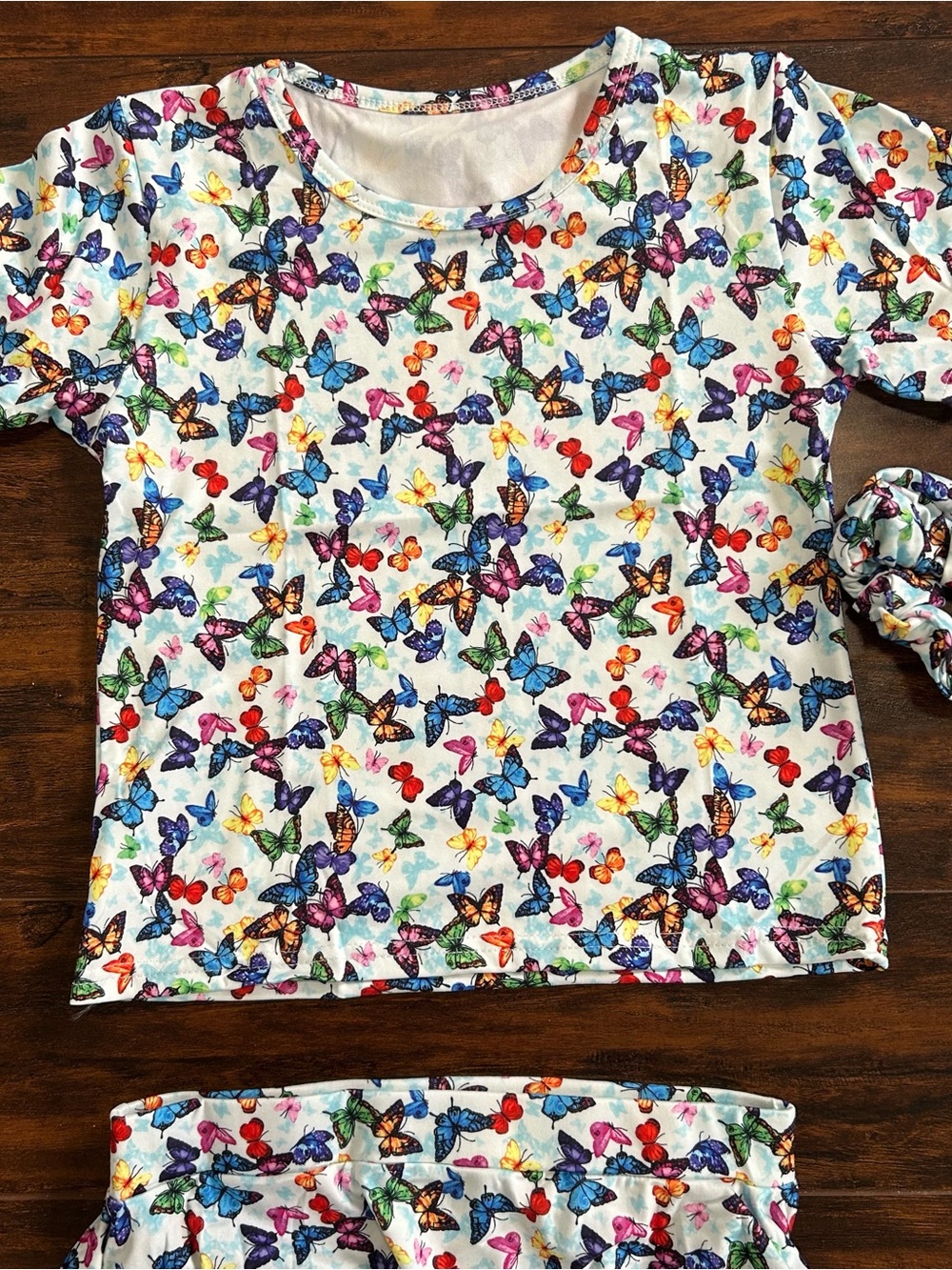 🛍️ 2/$60🛍️ Butterfly 3-Piece Skirt & Top Set Handmade 12T NEW - Picture 4 of 12